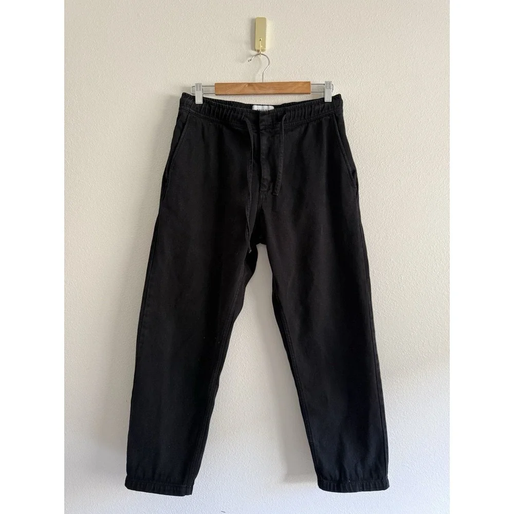 Wax London black cotton drawstring waist pants Men's Sz 32